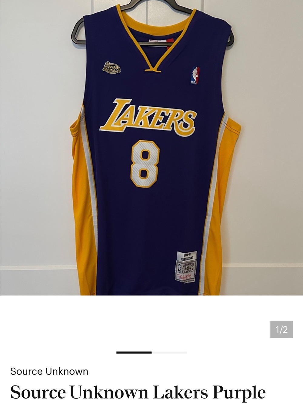 Source Unknown Lakers Purple and Gold Basketball Jersey #8